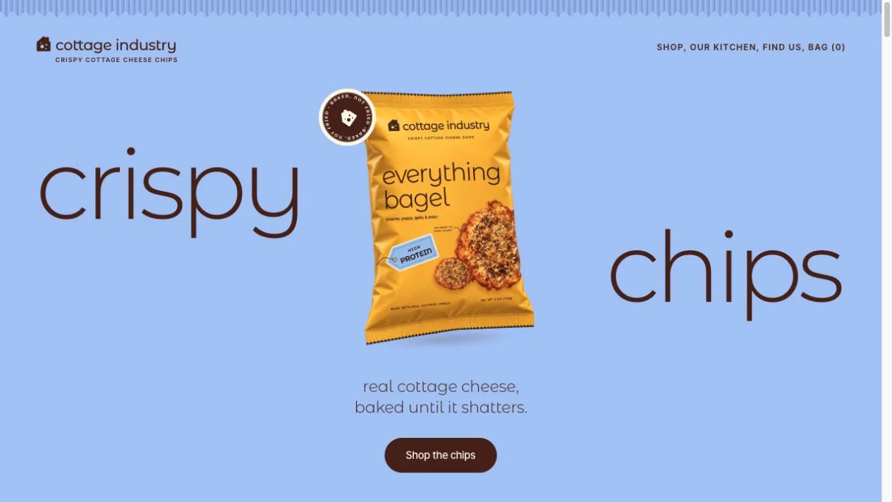 Cottage Industry website homepage preview