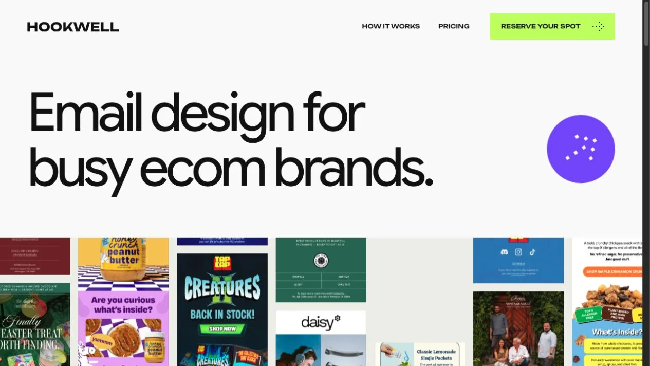 Hookwell website homepage preview