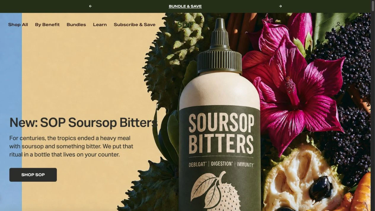 SOP website homepage preview